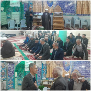 حضور   شهردار زیباشهر در بین نمازگزاران مساجد و دیدار چهره به چهره با شهروندان شریف ریباشهر