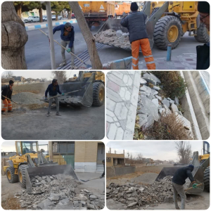 پاکسازی و جمع آوری نخاله های ساختمانی سطح شهر